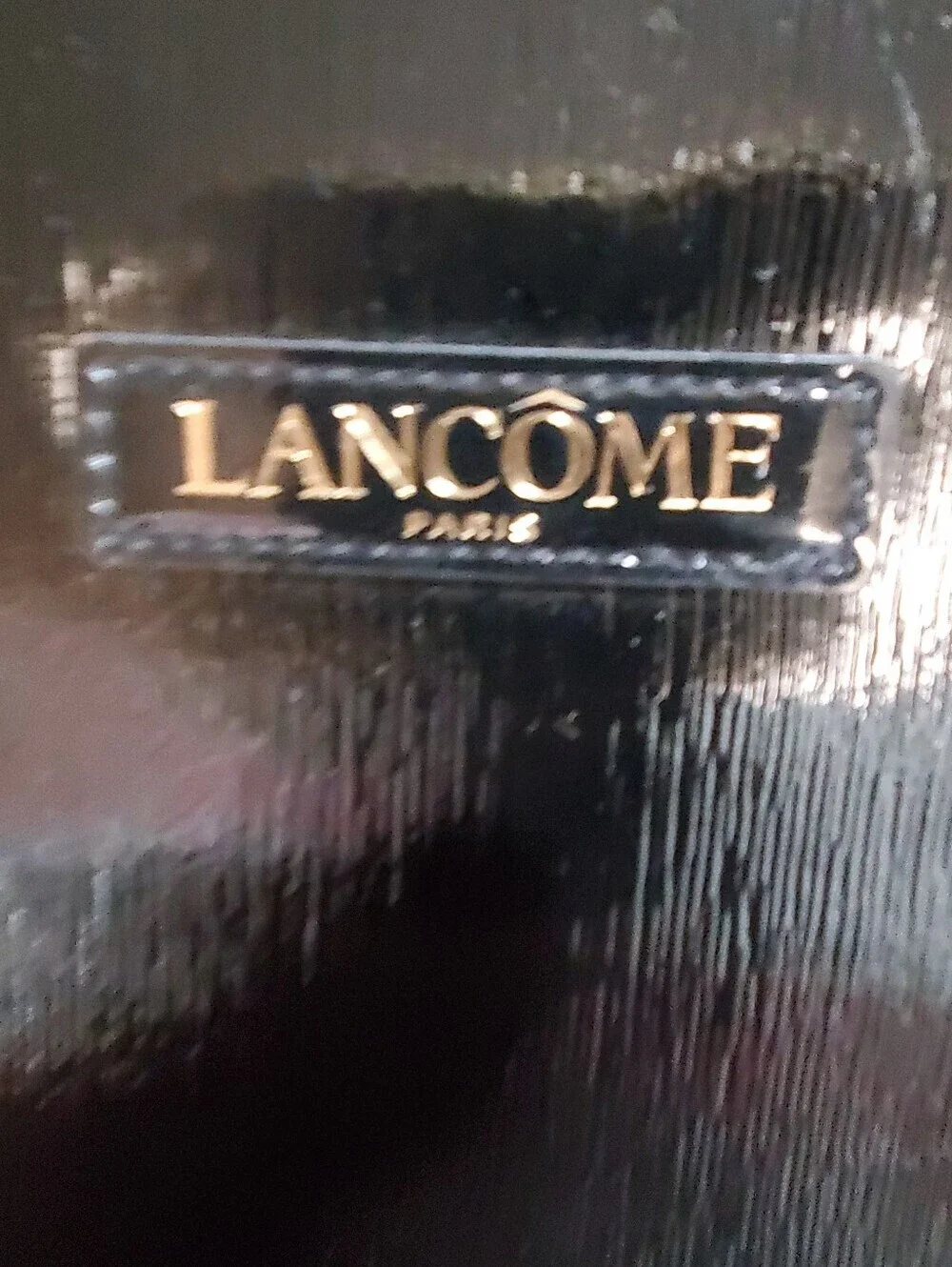 LANCOME PARIS BLACK BEAUTY BAG . NWOT. ROUND